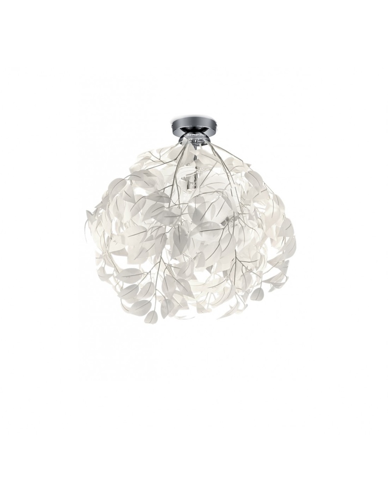 Plafoniera Foglie Decorative Lavabili Bianche Leavy Trio Lighting - Samnite