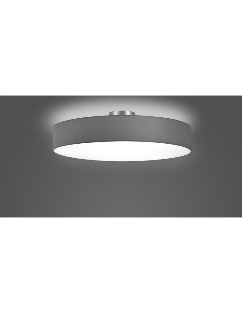 Plafoniera Hotel 5 Luci Paralume Grigio Ø65 cm Trio Lighting - Samnite
