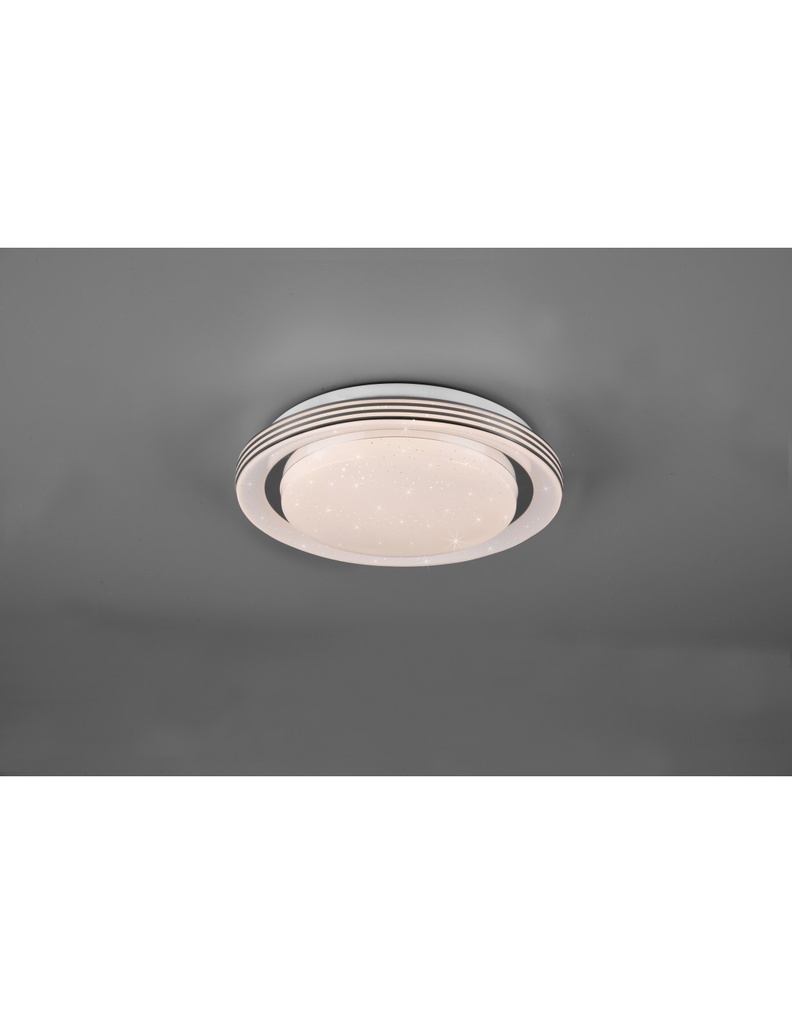 Plafoniera Moderna Atria Led Dimmer Effetto Stelle Glitterate Bianco Trio Lighting - Samnite
