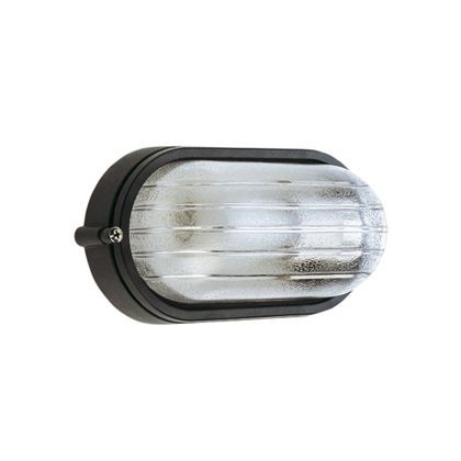 Plafoniera Piccola E27  linea industriale ovale  nero - Samnite