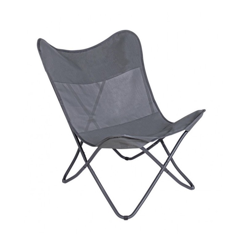 Poltrona butterfly campeggio gabicce grigio 77,5x81x89h cm - Samnite