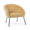 Poltrona giallo in velluto stile design - Samnite