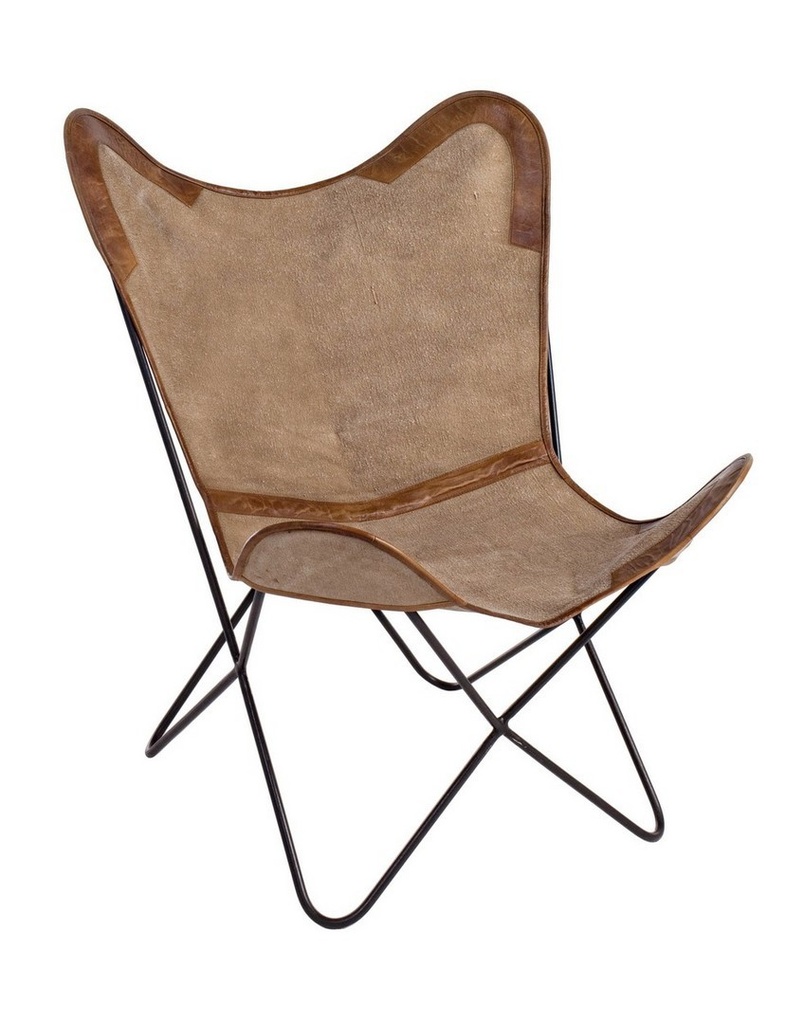 Poltrona pelle beige Eaton - Samnite