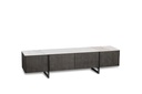 Porta TV bianco-grigio scuro 40 cm x 180 cm H. 45 cm - Samnite