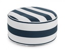 Pouf Righe Gonfiabile Bianco-Blu - Samnite