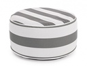 Pouf Righe Gonfiabile Bianco-Grigio - Samnite
