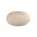 Pouf intrecciato sabbia bizzotto cm 80 - Samnite