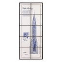 Quadro Chrysler building in legno e piastrelle di ceramica 43x104x400h cm - Samnite
