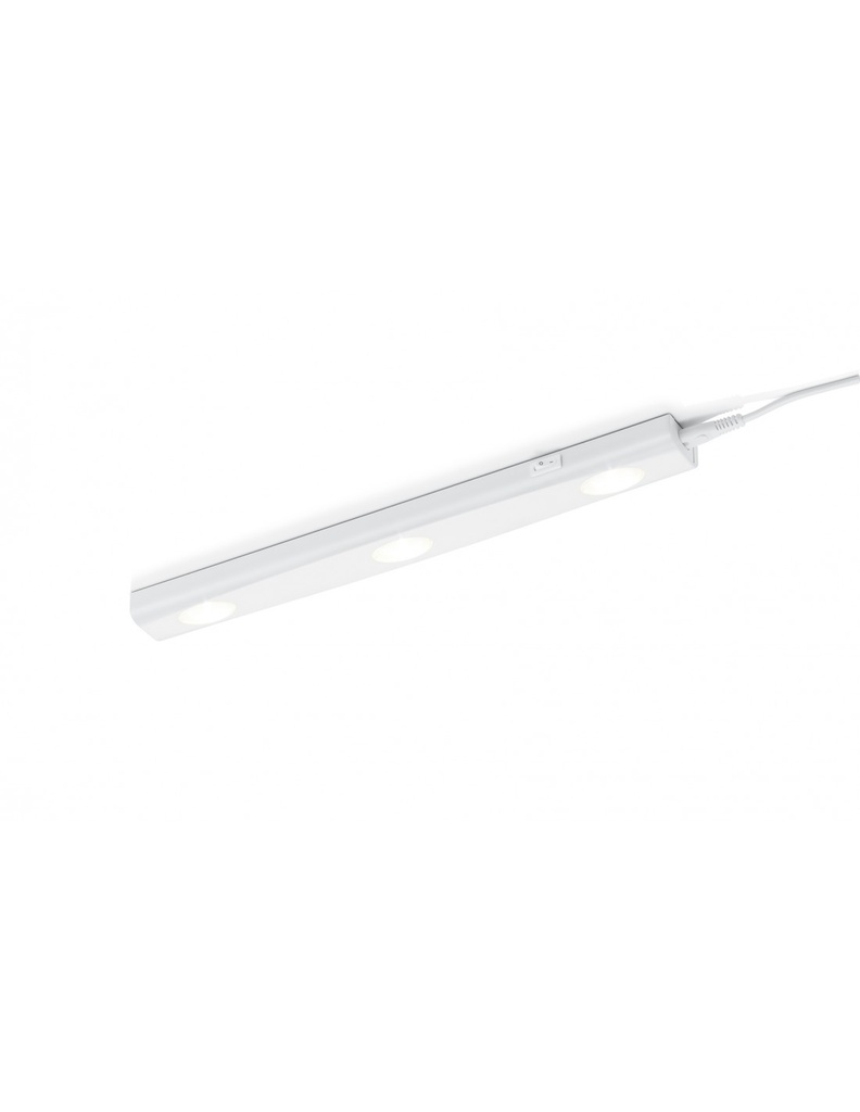 Reglette Applique 3 Led Aragon Bianco L40 cm Trio Lighting - Samnite