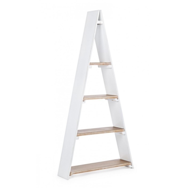 Scaffale in MDF Bianco quattro ripiani MAiSON 65x17x h137 cm - Samnite