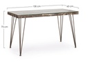 Scrivania cemento e metallo Atlantide cm 130 x 65 - Samnite