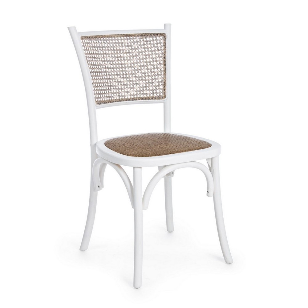 Sedia bianco in legno stile rustico - Samnite