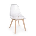 Sedia da pranzo in policarbonato Trasparente EASY 52x47x h82 cm - Samnite