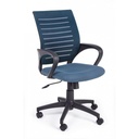 Sedia da ufficio blu con ruote e braccioli - Samnite