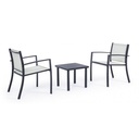 Set 3 pezzi da giardino salotto in metallo Auri antracite - Samnite