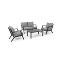 Set da giardino salotto antracite YK13 4 pezzi - Samnite