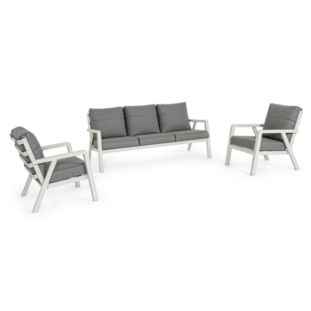 Set salotto 3 pz con cuscini Truman Lunar - Samnite