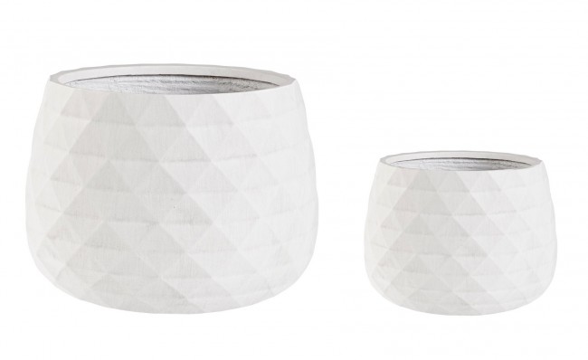 Set2 P.Vaso Pyramid Ciotola Bianco - Samnite