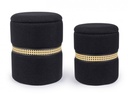 Set2 Pouf Contenitore Karina Nero - Samnite
