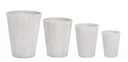 Set4 P.Vaso Ribbed Svas Bianco - Samnite