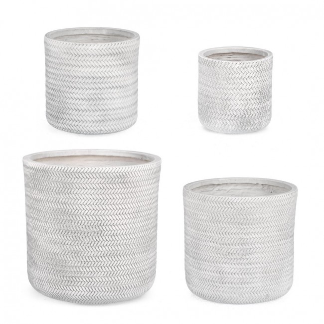 Set4 P.Vaso Tressage Cil Bianco - Samnite