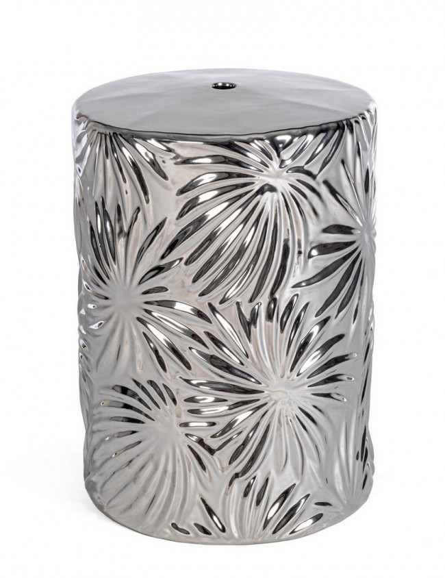 Sgabello Sfinge Leaf Argento  Cod.0740039 - Samnite