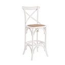 Sgabello rustico Bar Cross bianco - Samnite
