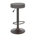 Sgabello vintage Bar Piper grigio scuro in ecopelle - Samnite