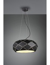 Sospensione 3xE27 Zandor Nero Ø50 cm Trio Lighting - Samnite
