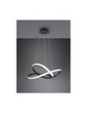 Sospensione Moderna Course Nera Led Dimmer 27W Ø60 cm Trio Lighting - Samnite