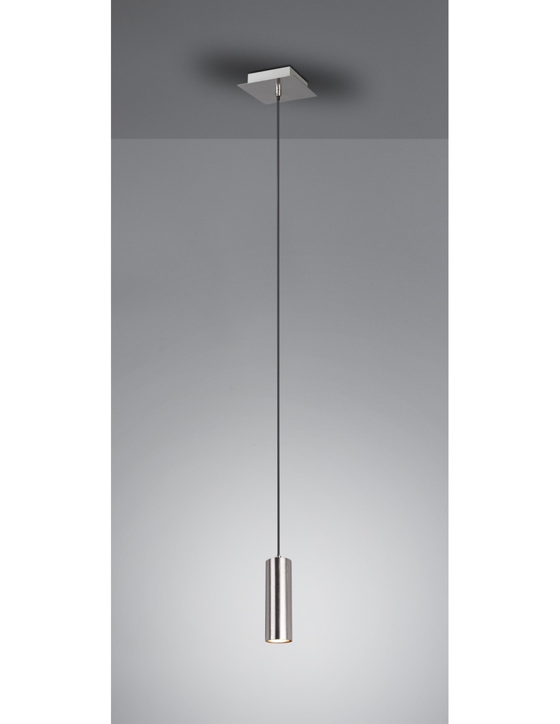 Sospensione Singola Cilindro GU10 Marley Nichel Trio Lighting - Samnite