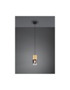 Sospensione Singola Robin Ottone Vetro Fumé Trio Lighting - Samnite
