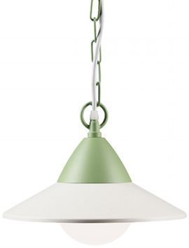 Sospensione in Alluminio e Metallo con Diffusore Opalino - 20W - 2050 Lumen biancoverde - Samnite