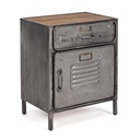 Store little cabinet 1 anta - 1 cassetto in metallo stile industriale 45x34.5x55.20 - Samnite