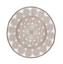 Tappeto Rasht Bianco-Marrone D150 - Samnite