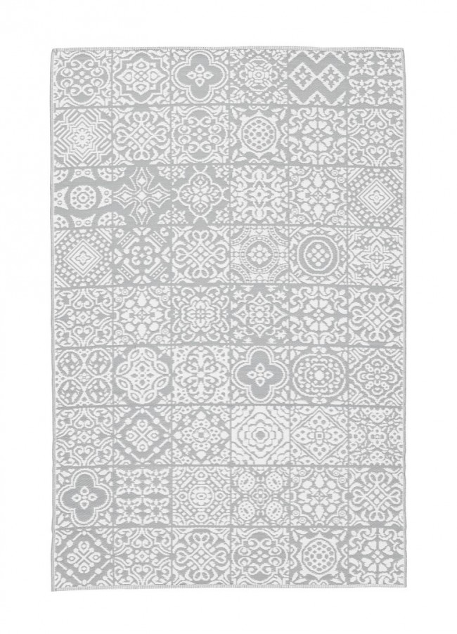 Tappeto Shiraz Bianco-Grigio 150X210 - Samnite