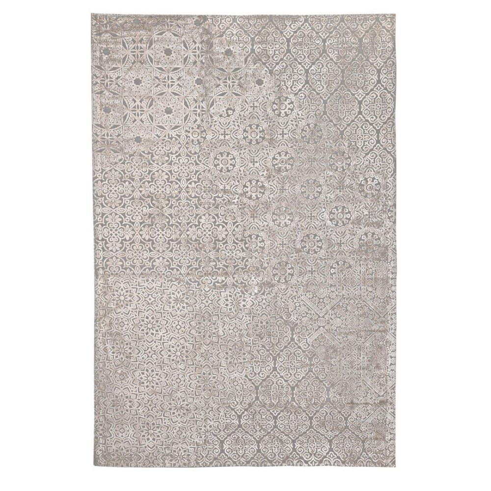 Tappeto grigio in fibre naturali stile fusion 200x300 - Samnite
