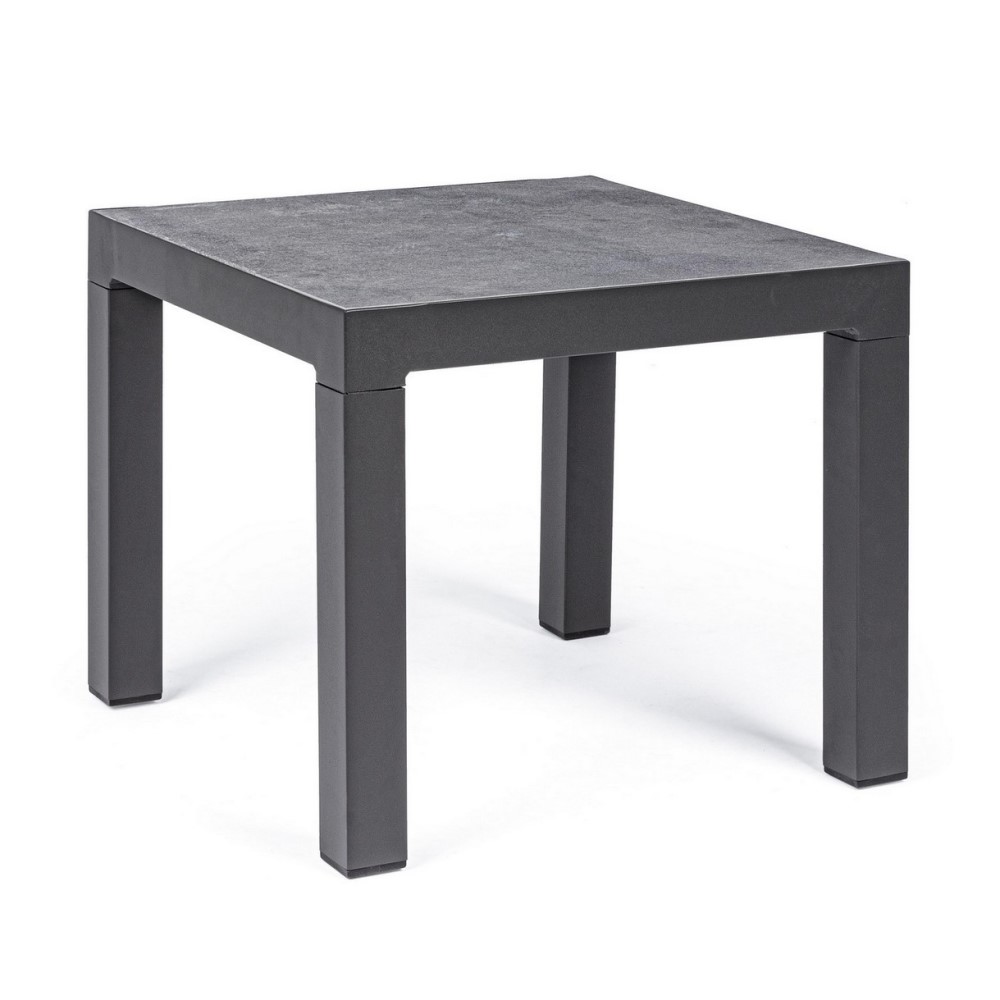 Tavolino antracite in alluminio stile industrial cm 50x50 - Samnite