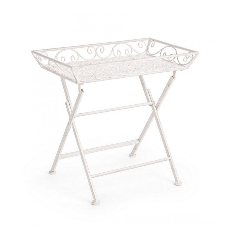 Tavolino classico in metallo Emily rettangolare - Samnite