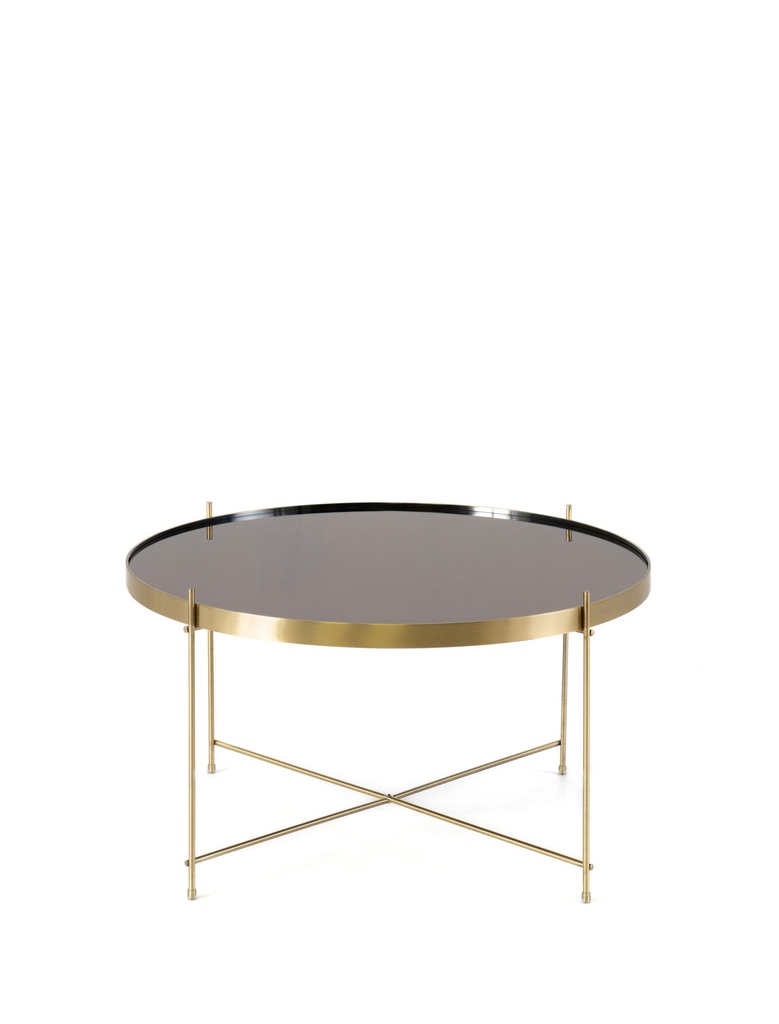 Tavolino in Vetro Temperato e Metallo - 70 x 70 x 40h - Samnite