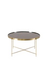 Tavolino in Vetro Temperato e Metallo - 70 x 70 x 40h - Samnite