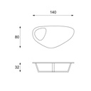 Tavolino in mdf grigio scuro e base in metallo 140x80x32h cm - Samnite