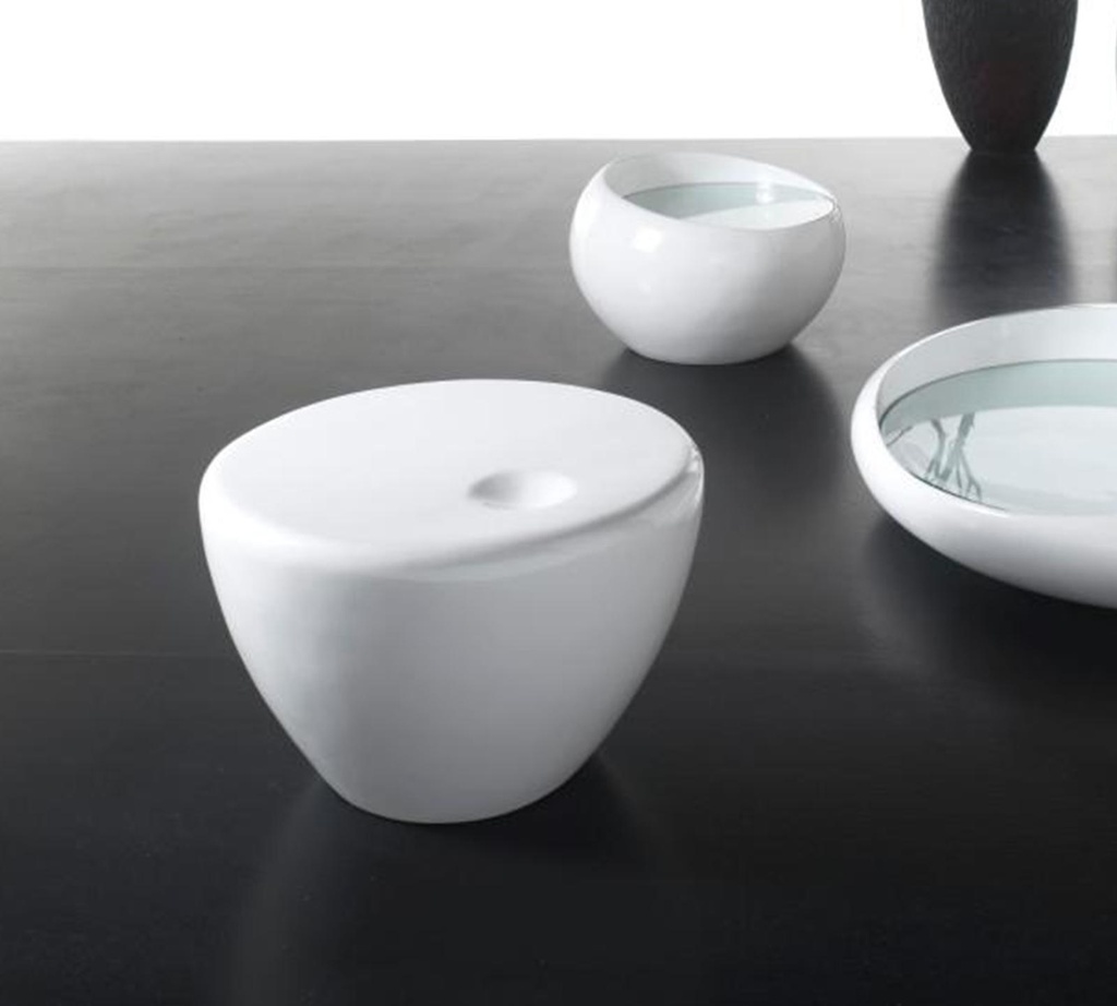 Tavolino in resina bianco 60x60x30h cm - Samnite