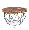 Tavolino vintage metallo e legno Adanya - Samnite