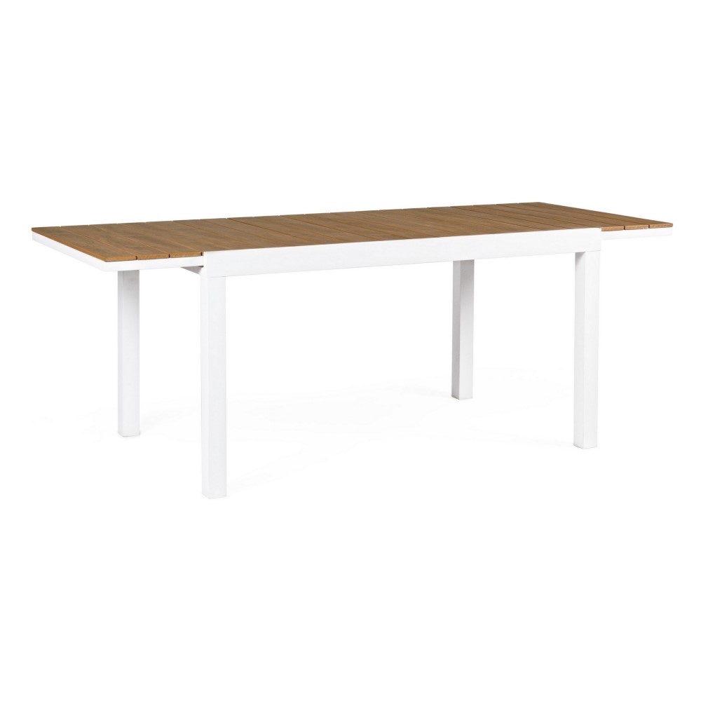 Tavolo allungabile 140-200x90 bianco in alluminio - Samnite