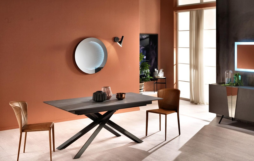 Tavolo allungabile 170/270x90 cm grigio scuro - Samnite