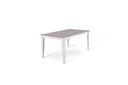 Tavolo allungabile antracite-bianco 90 cm x 156- 316 cm H. 76 cm - Samnite