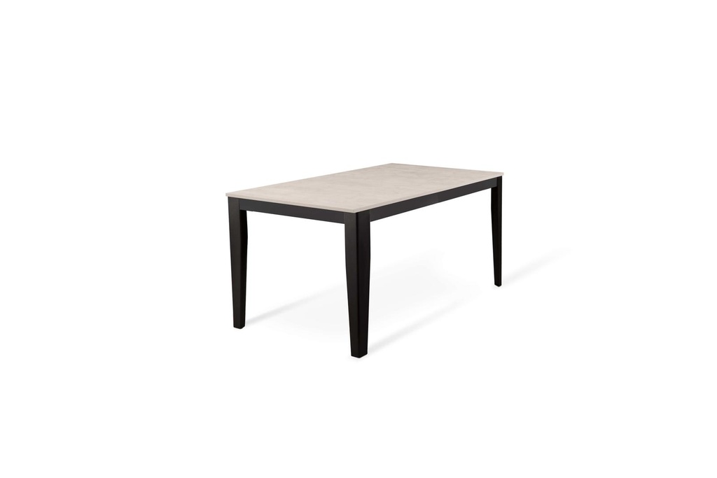 Tavolo allungabile cemento bianco-nero 90 cm x 156- 316 cm H. 76 cm - Samnite