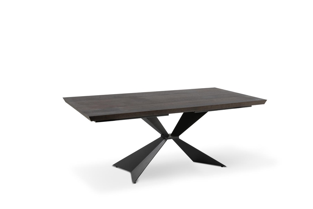 Tavolo allungabile con top impiallacciato rovere termocotto 160/240x90x76h cm - Samnite
