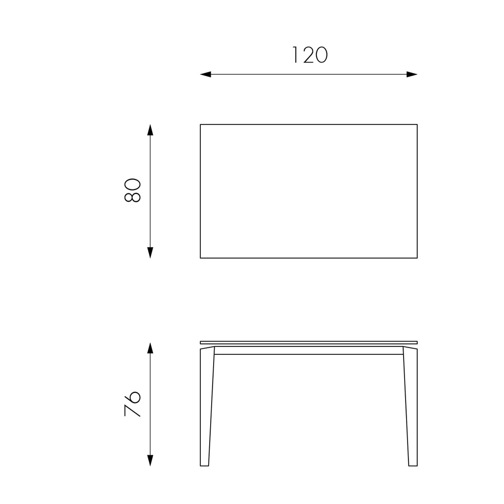 Tavolo allungabile con top in ceramica 120/170x80 cm - Samnite